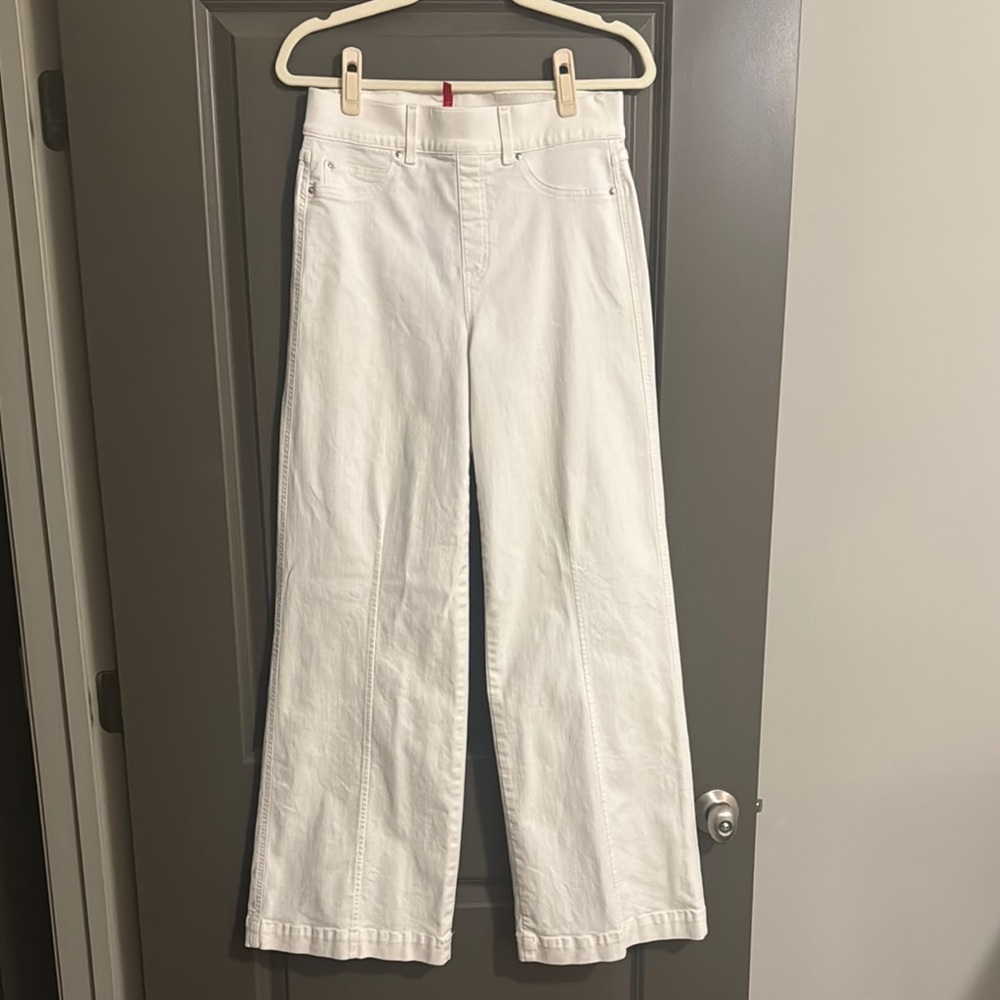 SPANX White Flare Wide Leg Jeans High-Waisted